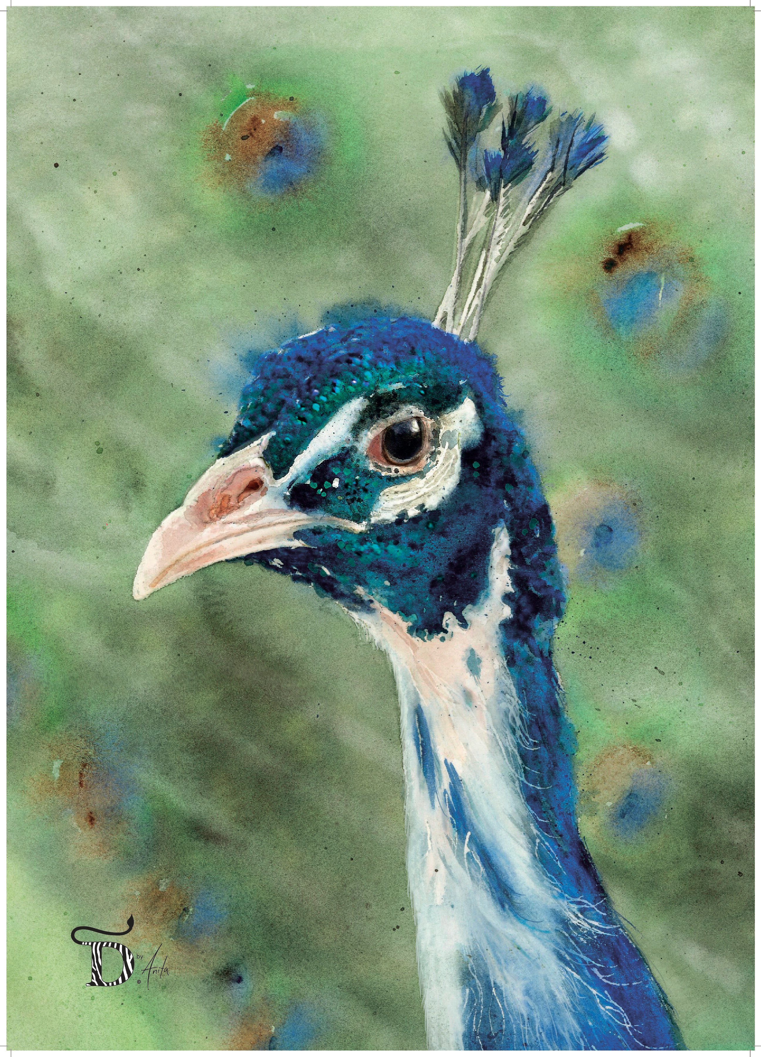 PLAKAT, PÅFUGL 50x70