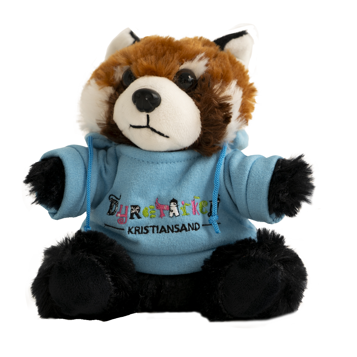 Rødpanda-bamse med genser